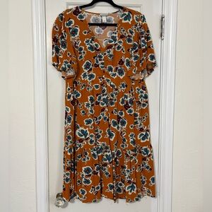 Ava & Viv Floral V-Neck Dress